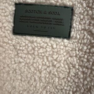 Scotch & Soda Plush Sherpa Hoodie - Light Cream